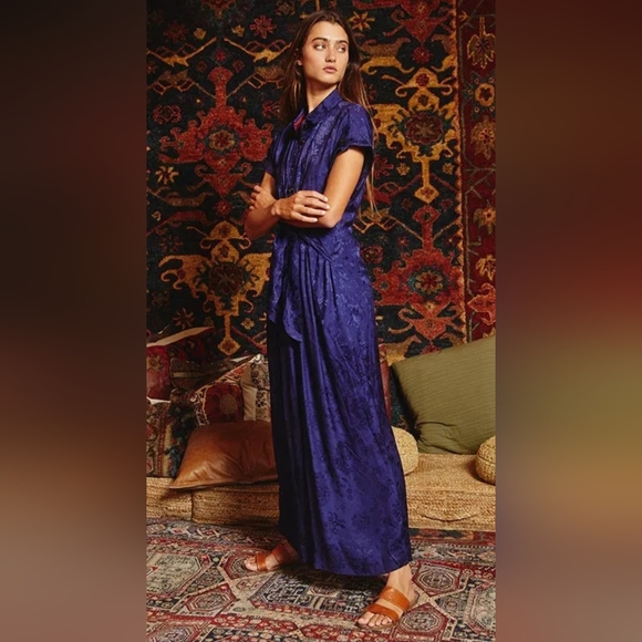 Elegant Blue Jumpsuit - Picture 3 of 6